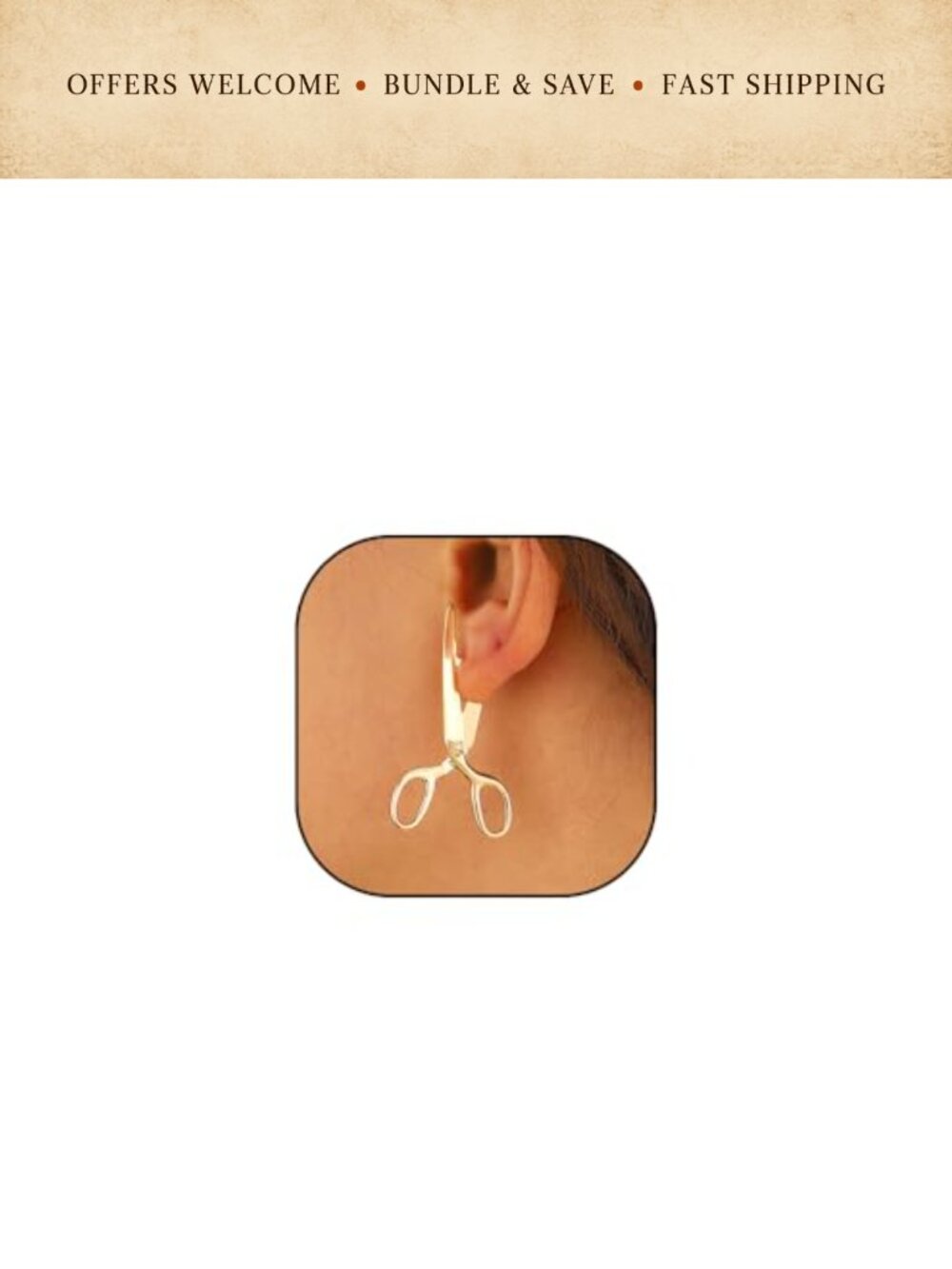 Vintage Scissors Stud Earrings Alloy Funky Shears Unique Statement Jewelry Gift
